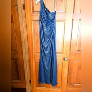 Blue, shimmer evening gown